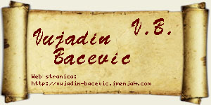 Vujadin Bačević vizit kartica